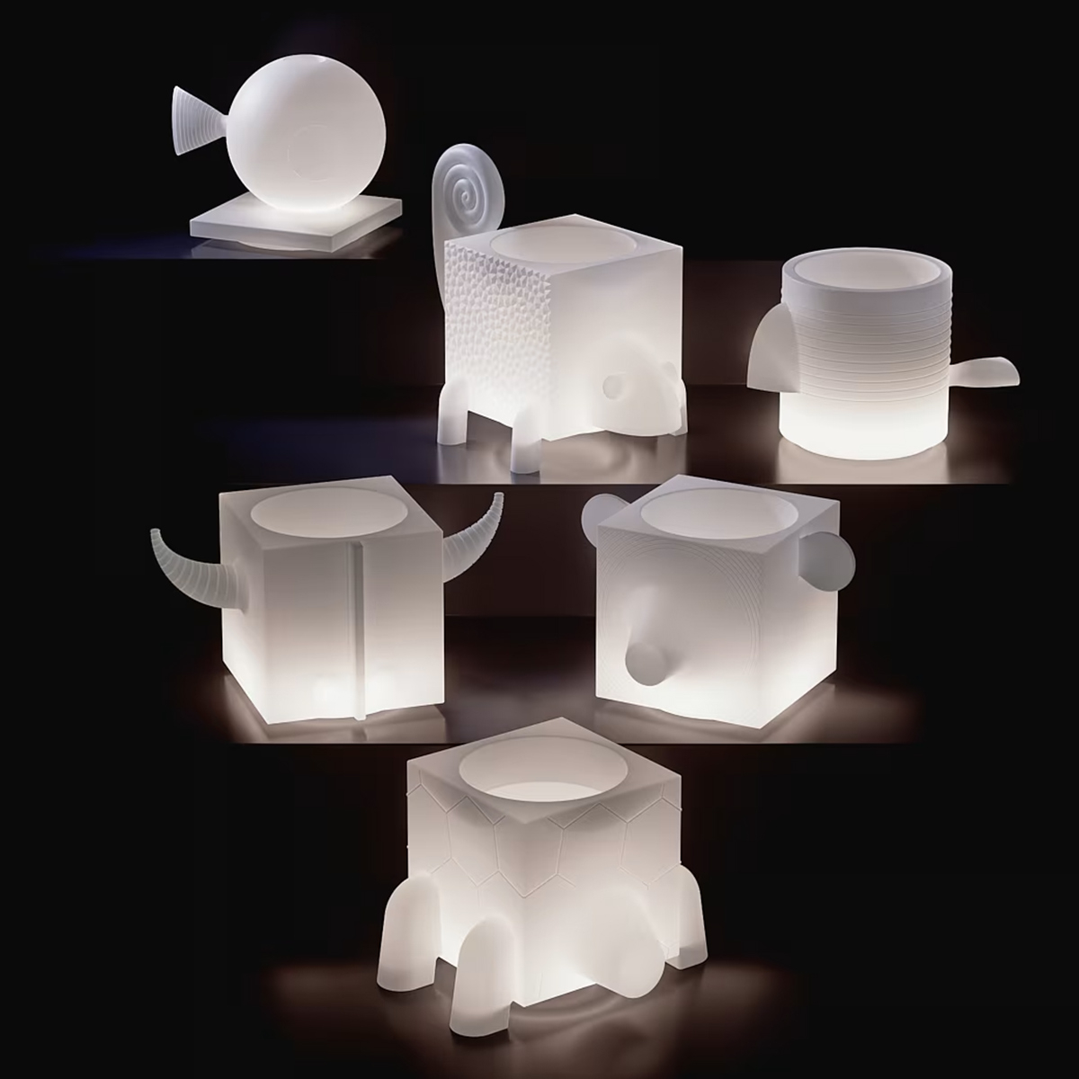 Capo LYXO Outdoor Floor Lighted Planter in Polietilene — 3