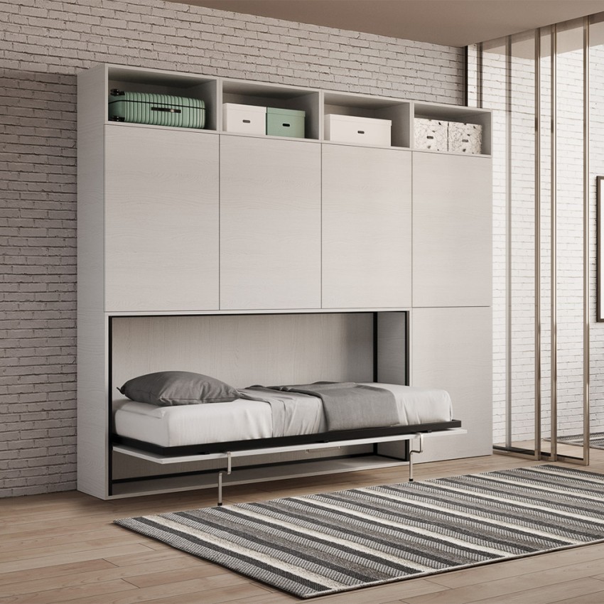 Kando B horizontal foldaway single bed with wardrobe Itamoby — 2
