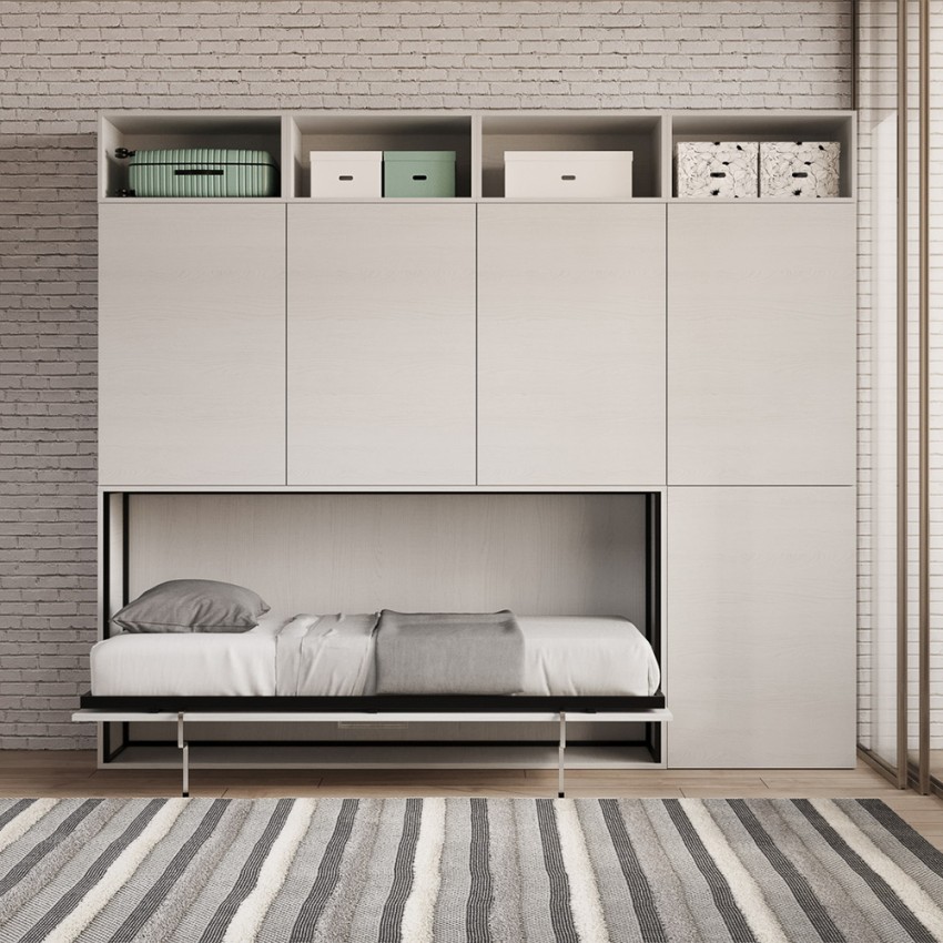 Kando B horizontal foldaway single bed with wardrobe Itamoby — 3