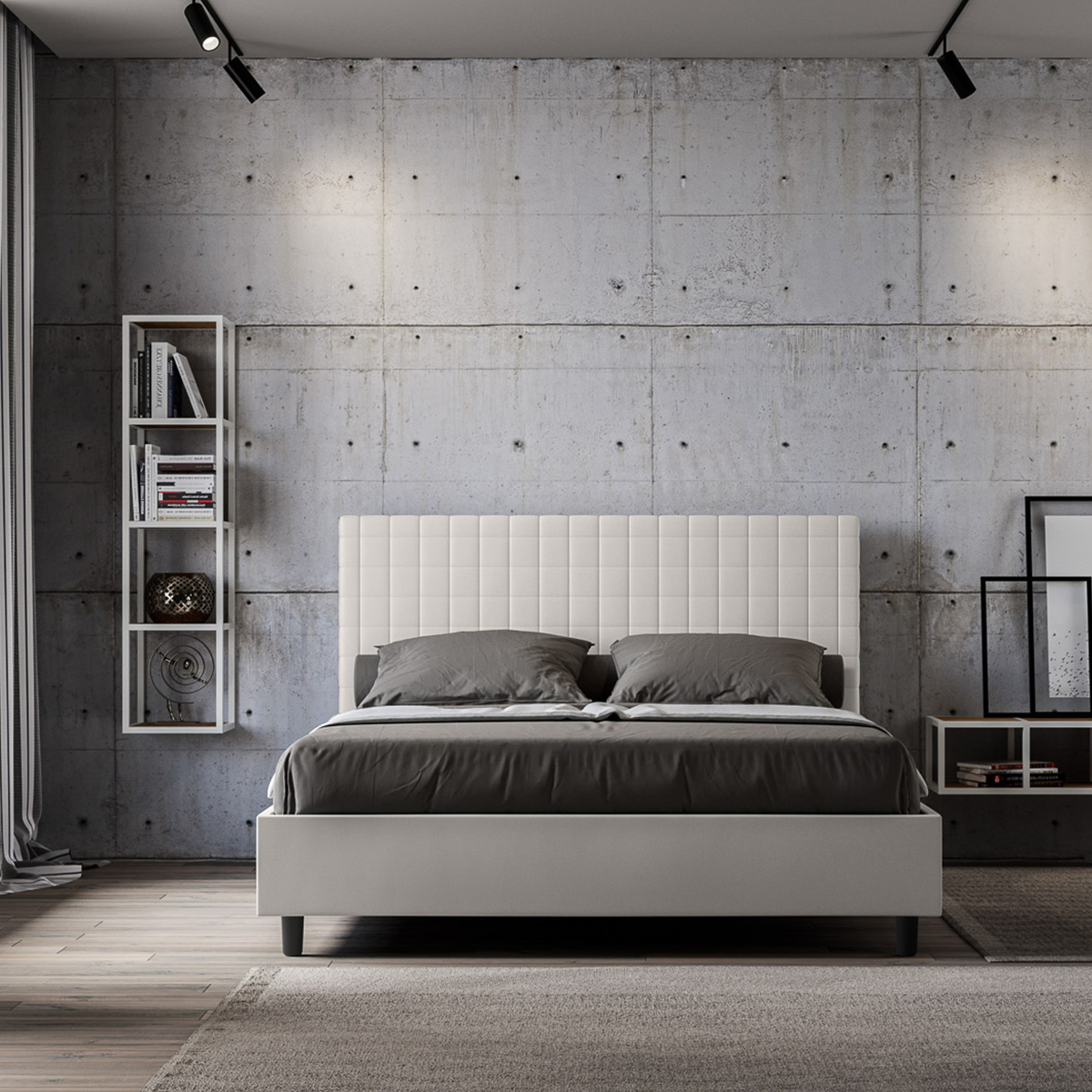 Sunny Modern Double Bed with Storage 170x210 Faux Leather — 3