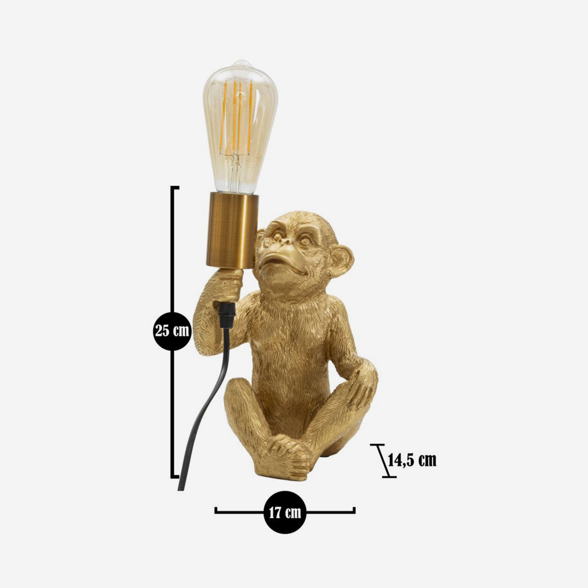 Monkey Decorative Table Lamp in Polyresin — 5