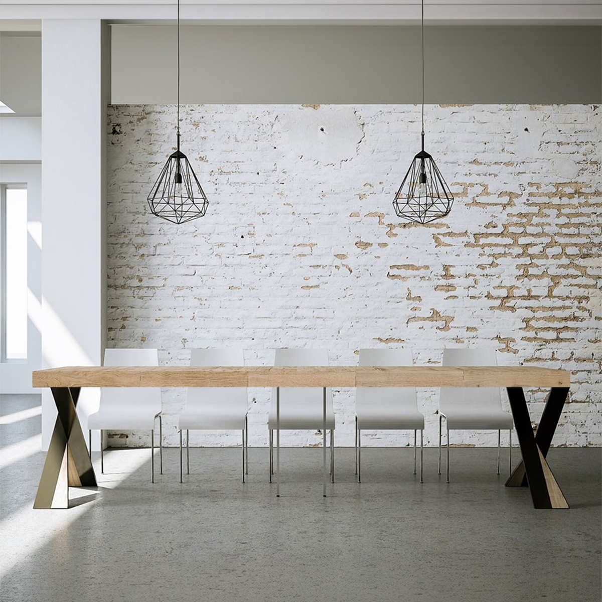 Diago Premium Oak Extendable Console Table 90x40-300cm Itamoby — 4