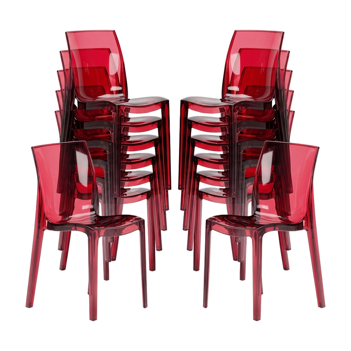 Set of 16 transparent chairs Femme Fatale Grand Soleil Bar Ristorante — 1