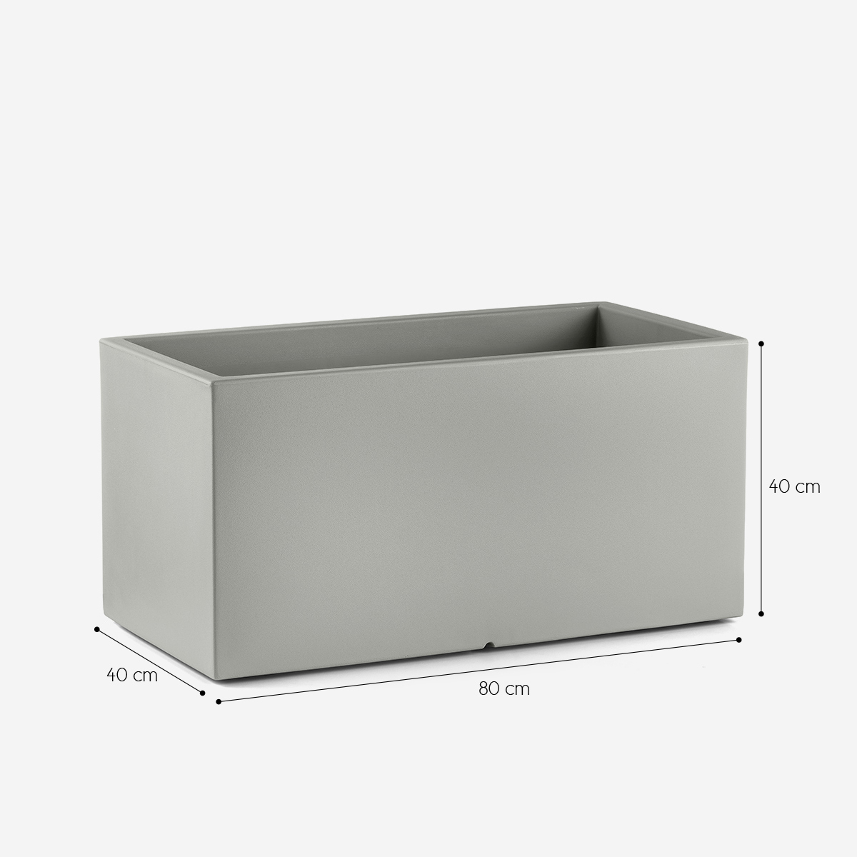 Loto rectangular outdoor polyethylene planter — 4
