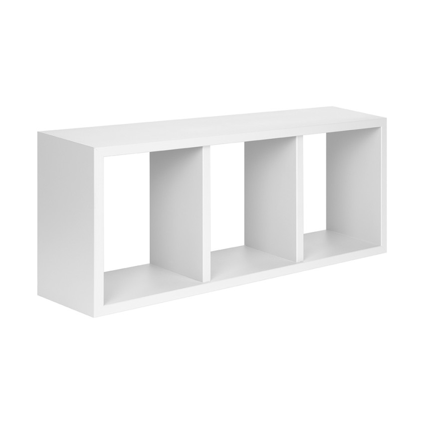 Modern Rectangular Wall Shelf with 3 Compartments Tristano TRIS Modularredo — 1