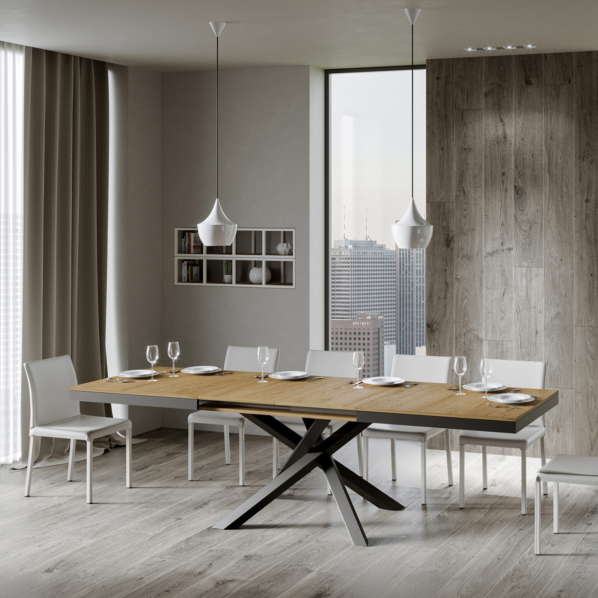 Modern Extendable Dining Table 90x160-420 Volantis Evolution — 4