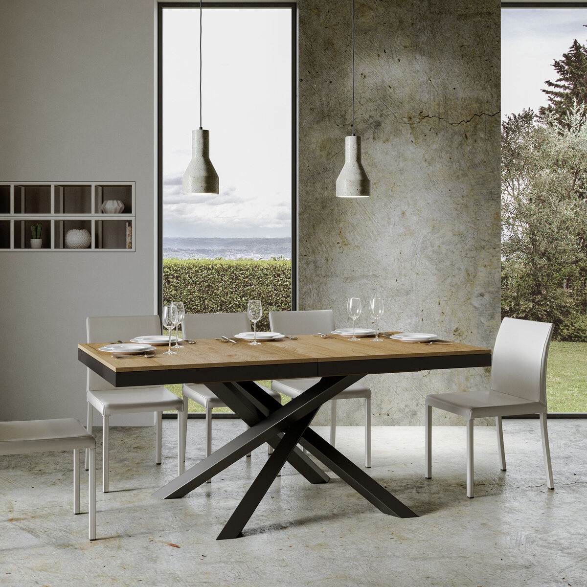 Modern Extendable Dining Table 90x160-420 Volantis Evolution — 2