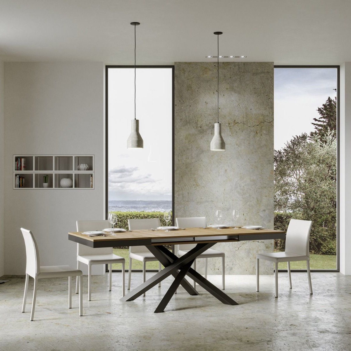 Modern Extendable Dining Table 90x160-420 Volantis Evolution — 3