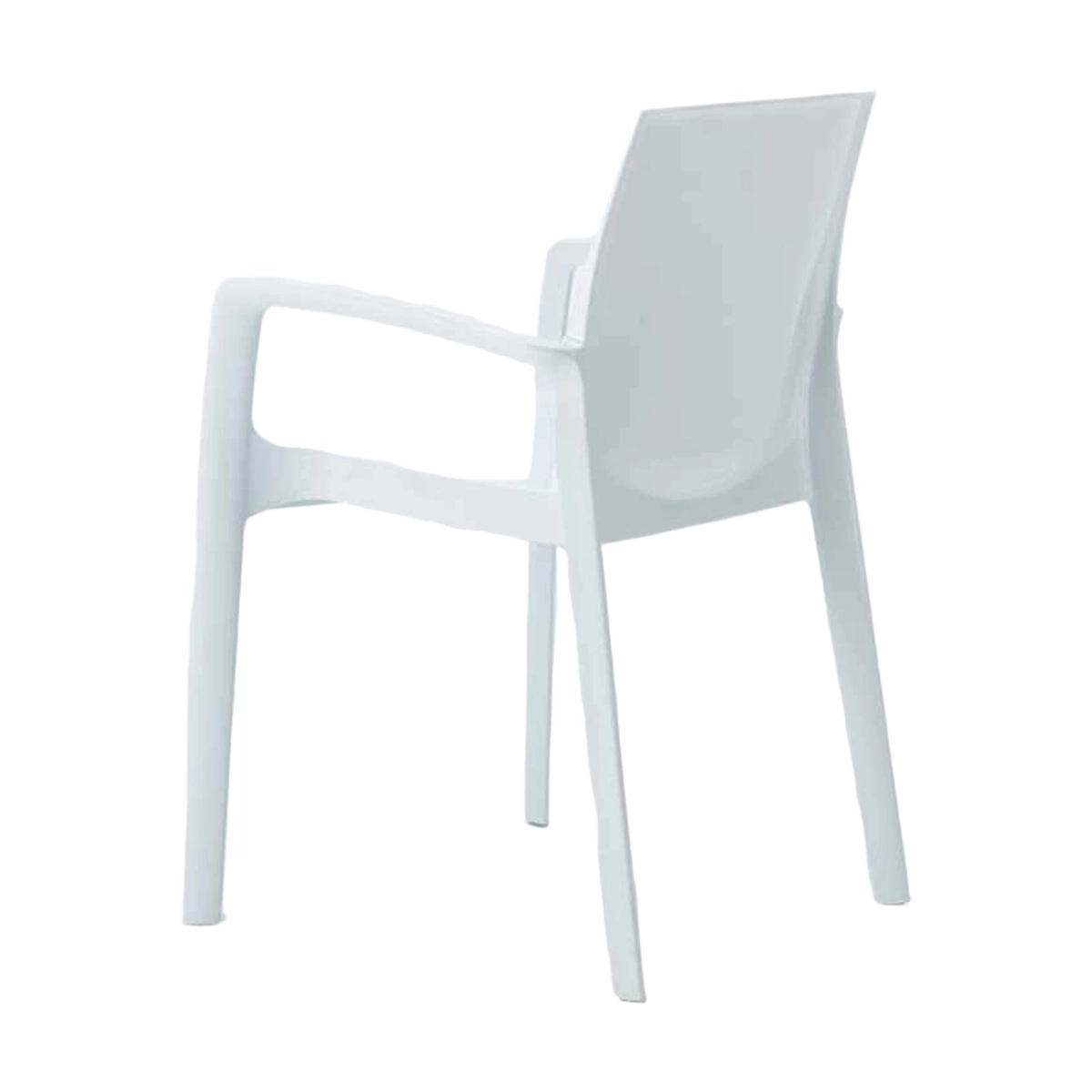 Stackable polypropylene chair with armrests Cream Grand Soleil — 3