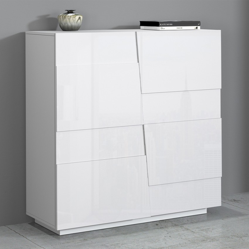 Modern 2-Door Multipurpose Storage Cupboard 120x44.6x126cm Seeley — 6