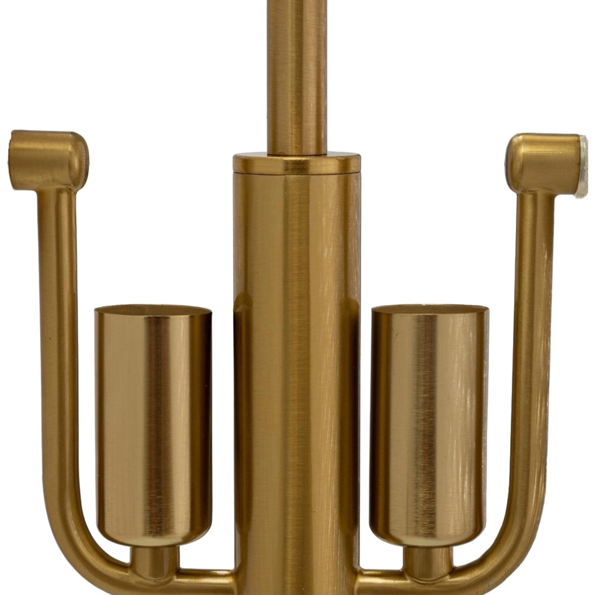 Pendant light in gold metal with decorated glass shades Glass — 7