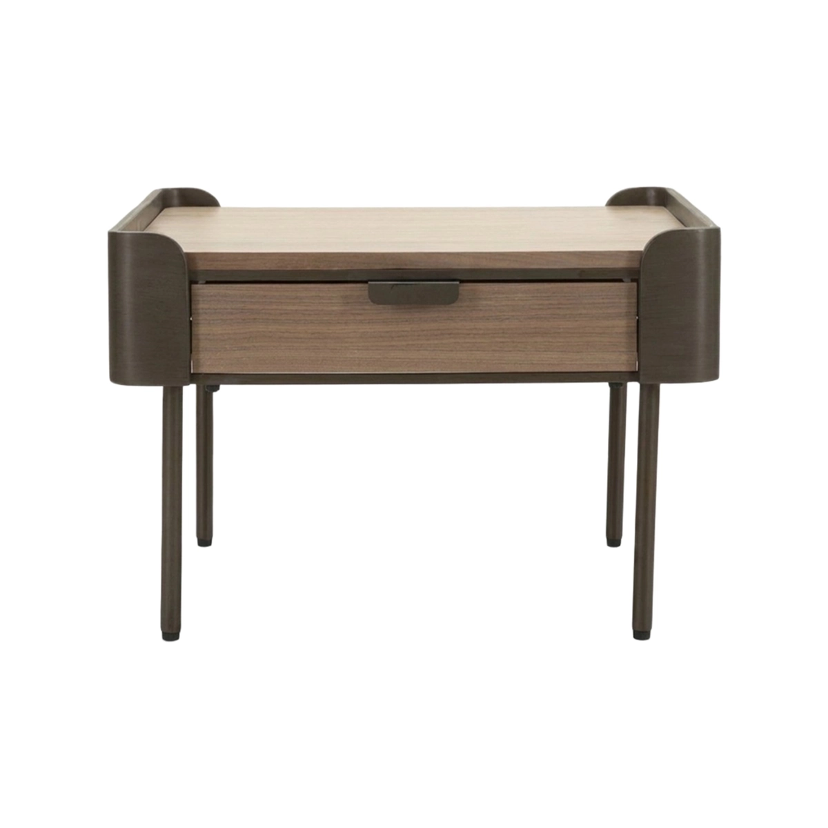Toronto Square Coffee Table with 2 Drawers in Wood and Iron — 5