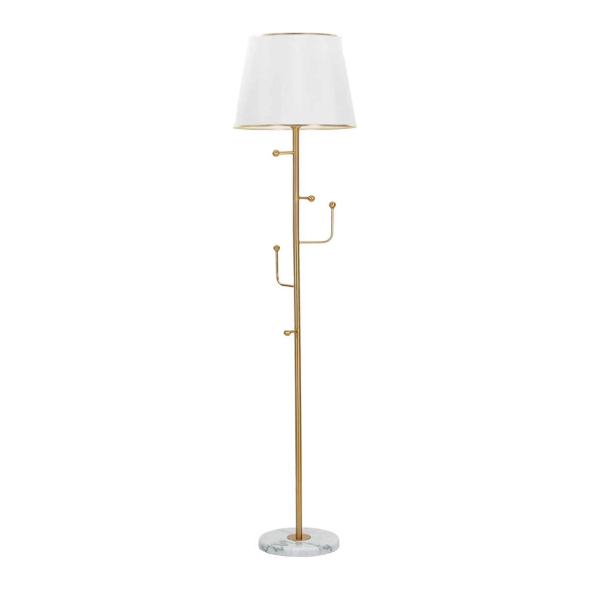 Arwen Floor Lamp with Integrated Coat Rack — 1
