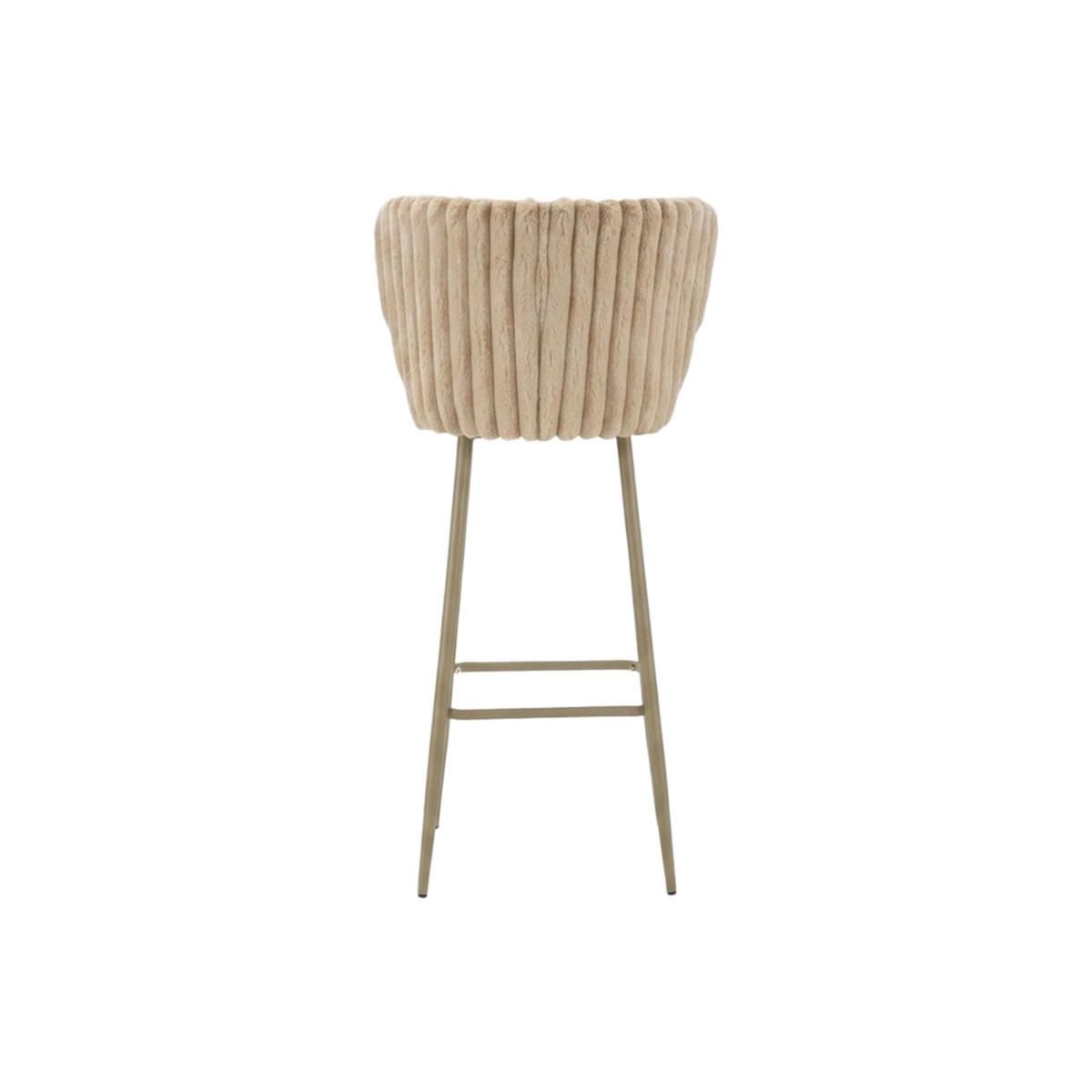 Set of 2 Padded Bar Stools with Backrest Alaska B — 3