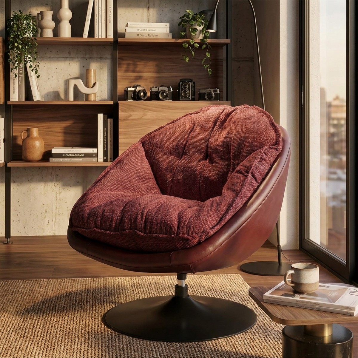 Poise Retro Swivel Upholstered Armchair — 2