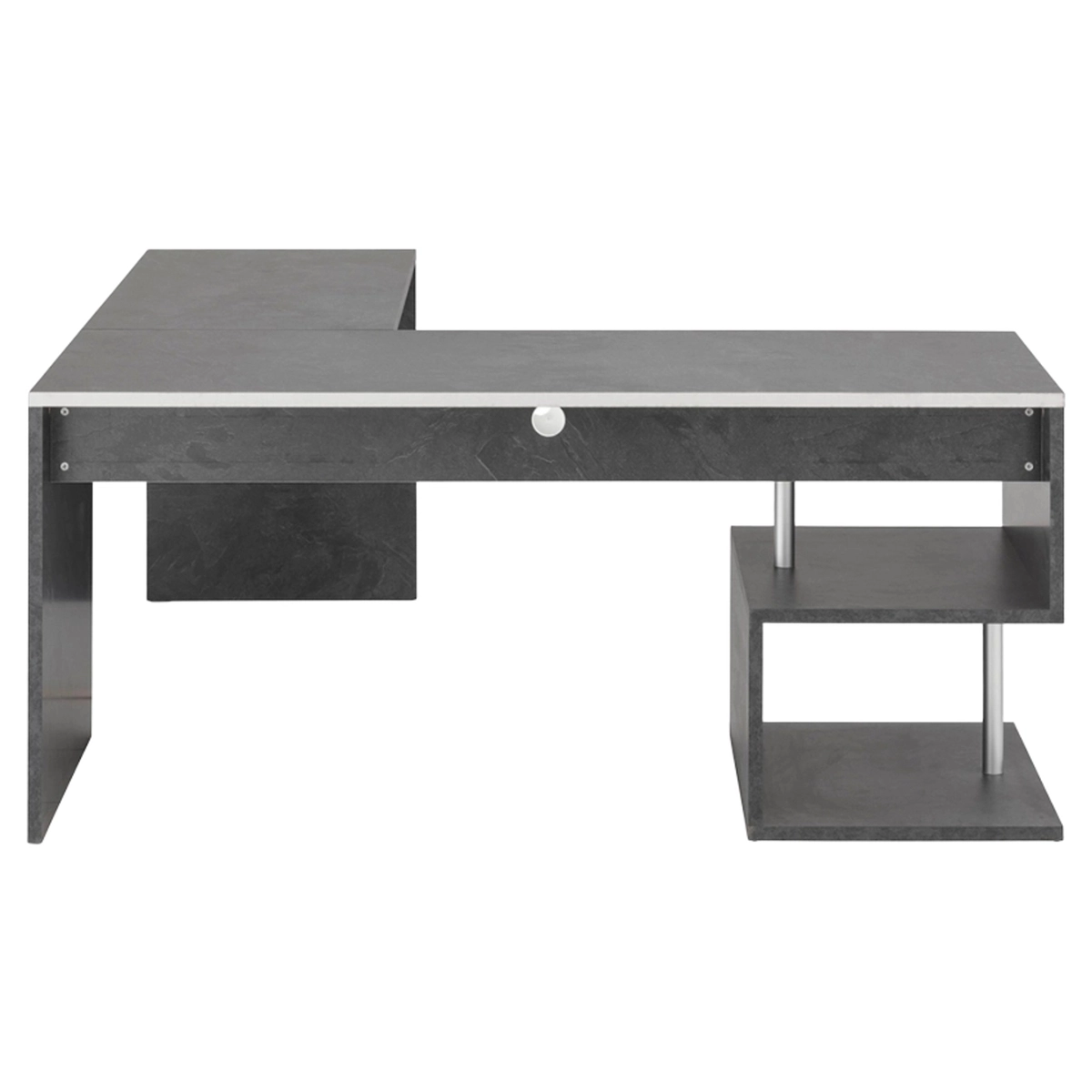 Vilnis Dark Modern Corner Office Desk 180x160 cm — 8