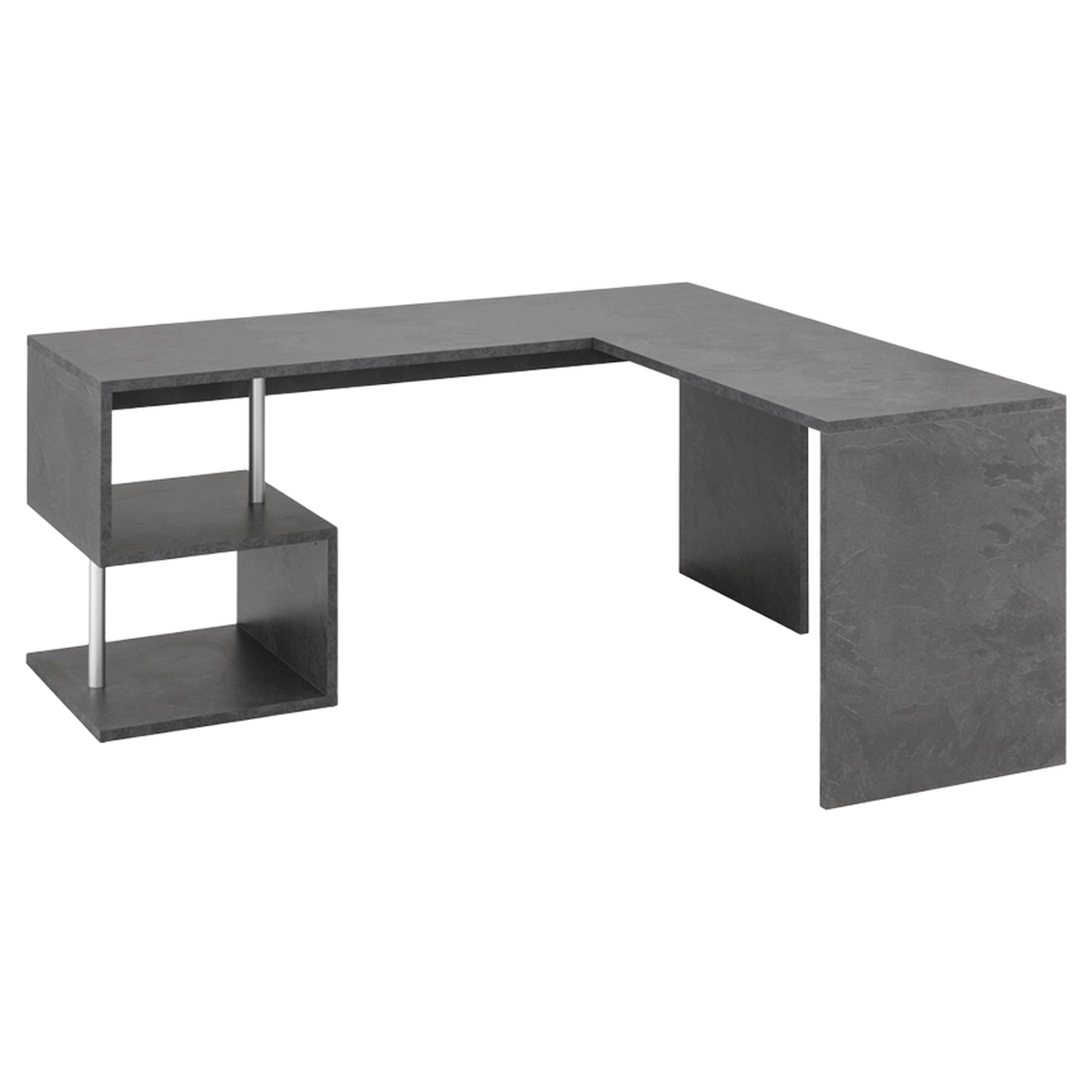Vilnis Dark Modern Corner Office Desk 180x160 cm — 7