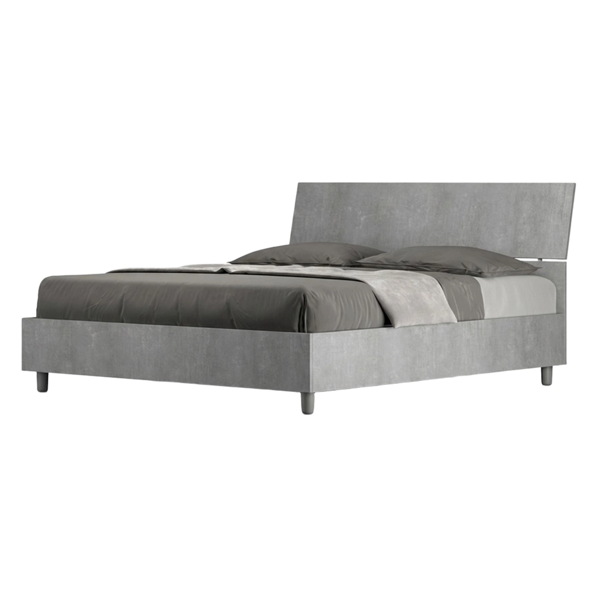Demas Nod Double Storage Bed 160x190 cm Concrete Grey — 1