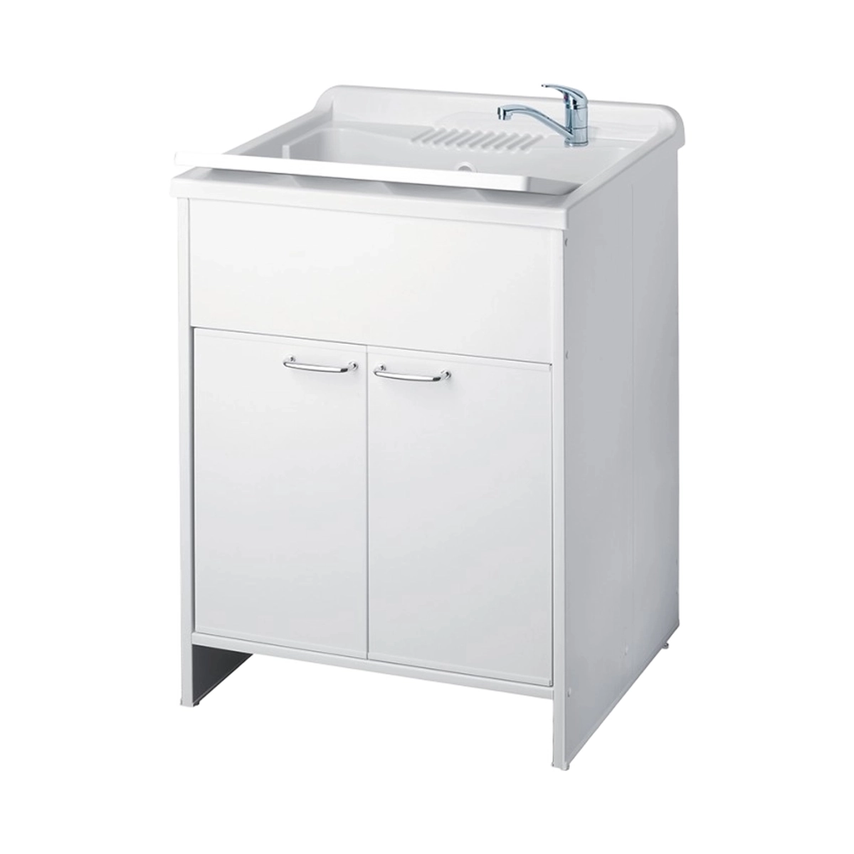 Laundry Sink Cabinet 60x60 cm with Washboard 2 Doors Negrari 9007K — 3