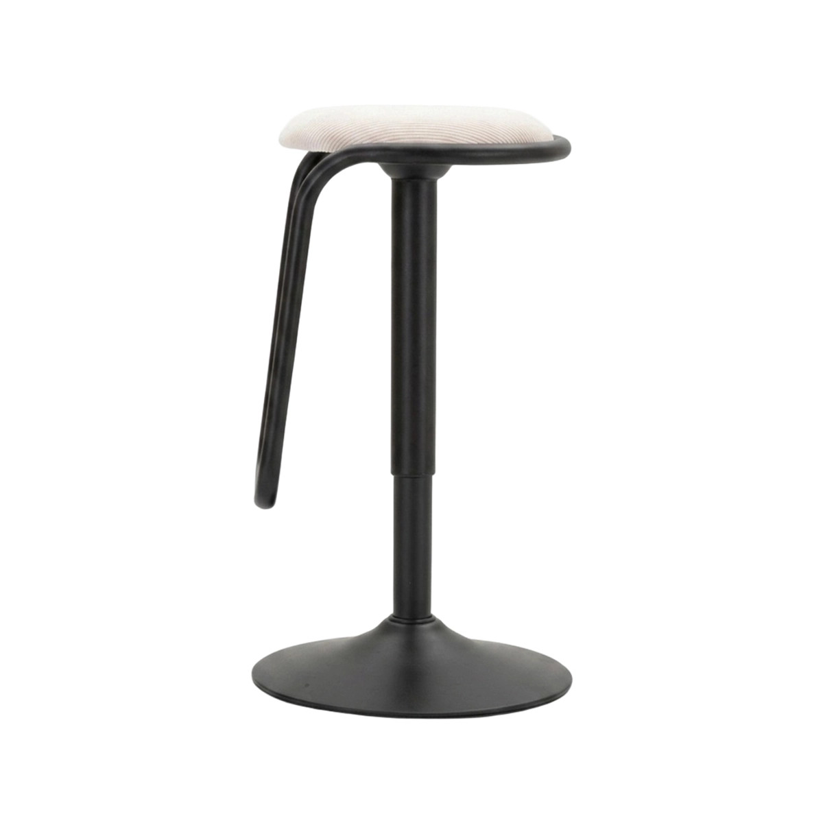 Destiny Swivel Adjustable Fabric Bar Stool — 3