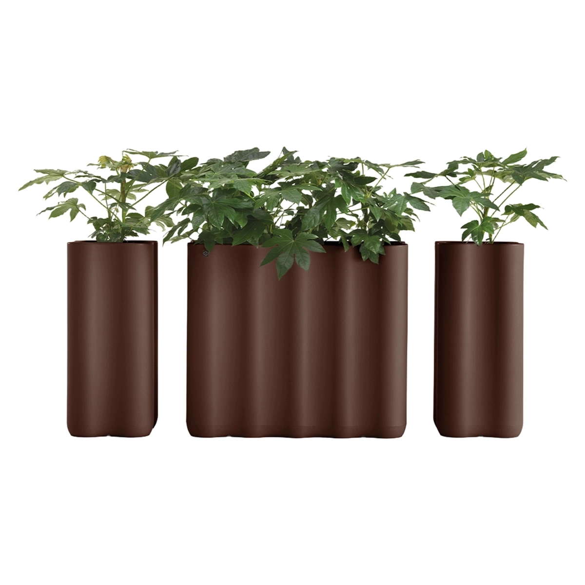 Tall Outdoor Square Planter in Polyethylene Made in Italy Nebula 35 — 2