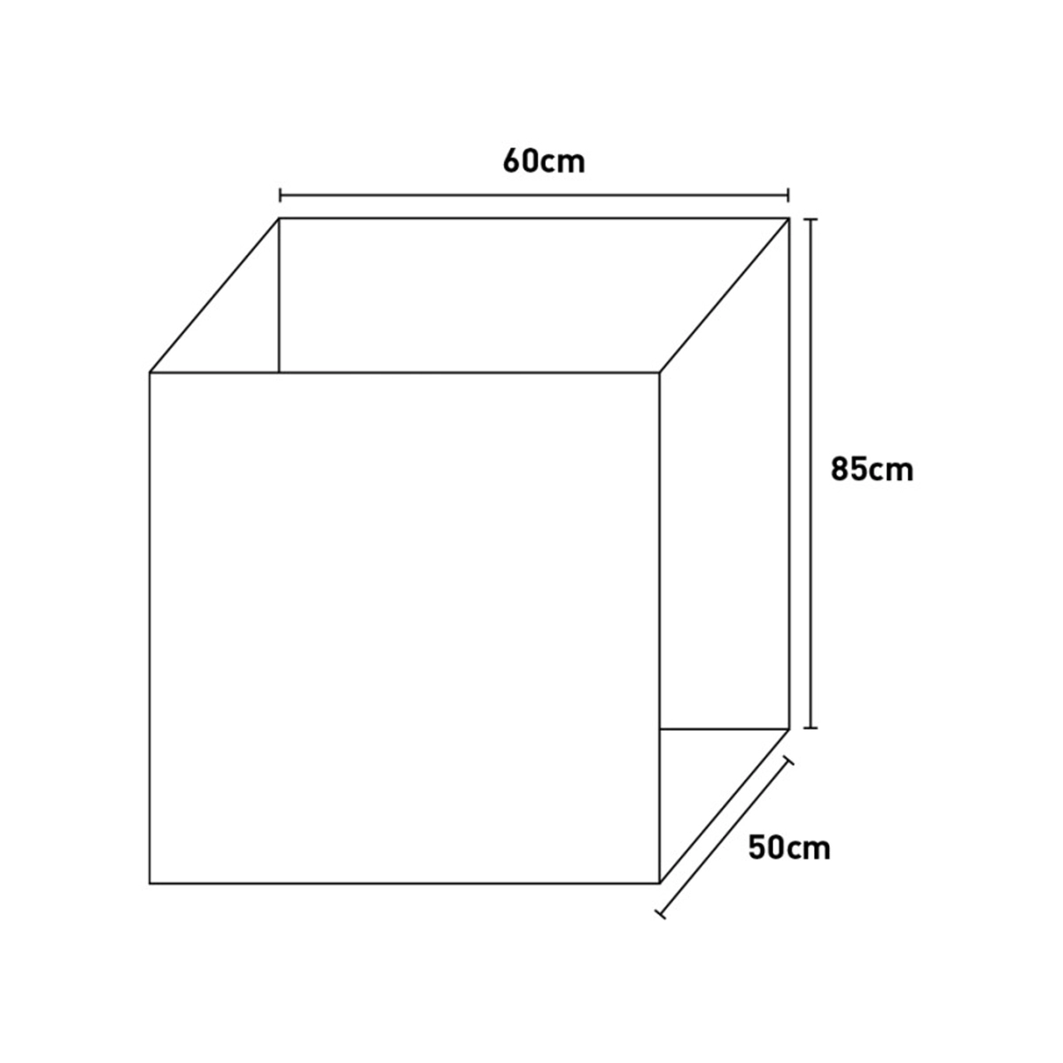 Indoor & Outdoor Laundry Cabinet with Wash Tub & Board 60x50 cm — 3