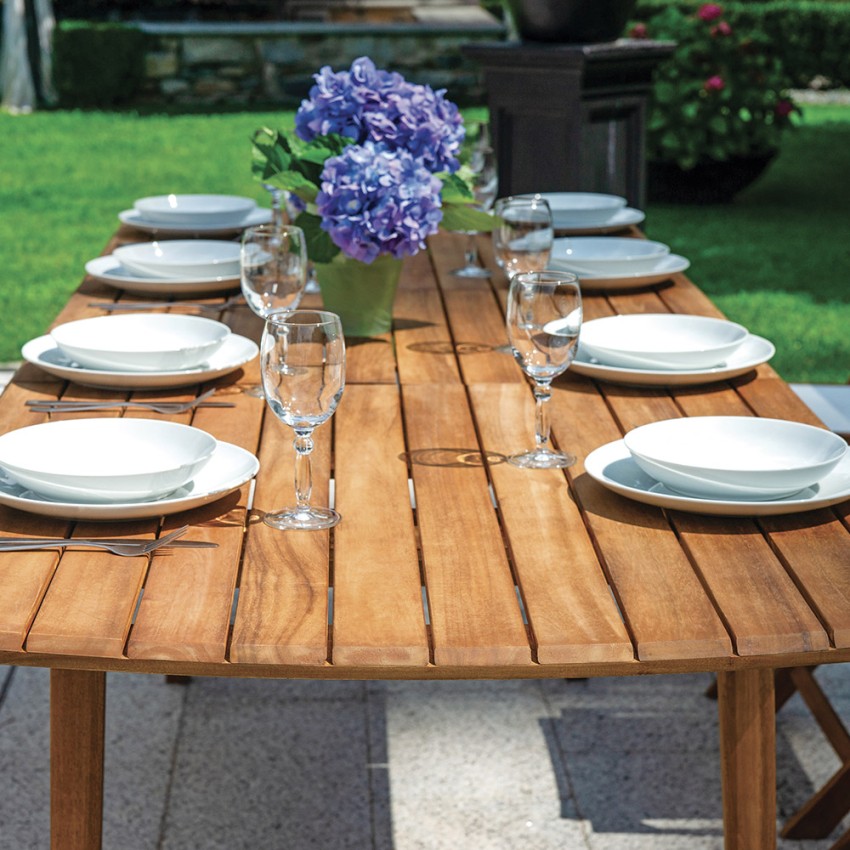 Extendable Garden Dining Table in Wood 180-240cm Munroe Kedels — 2