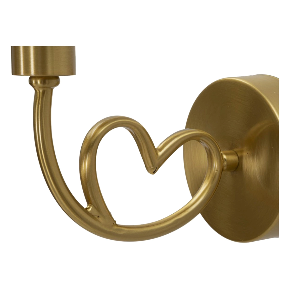 Lovy Wall Lamp in Iron and Frosted Glass with Heart Detail — 4