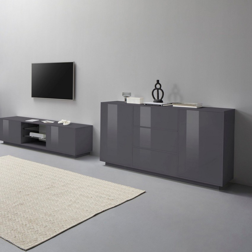 Modern Sideboard 180cm Living Room Kitchen Buffet Ceila Report — 3