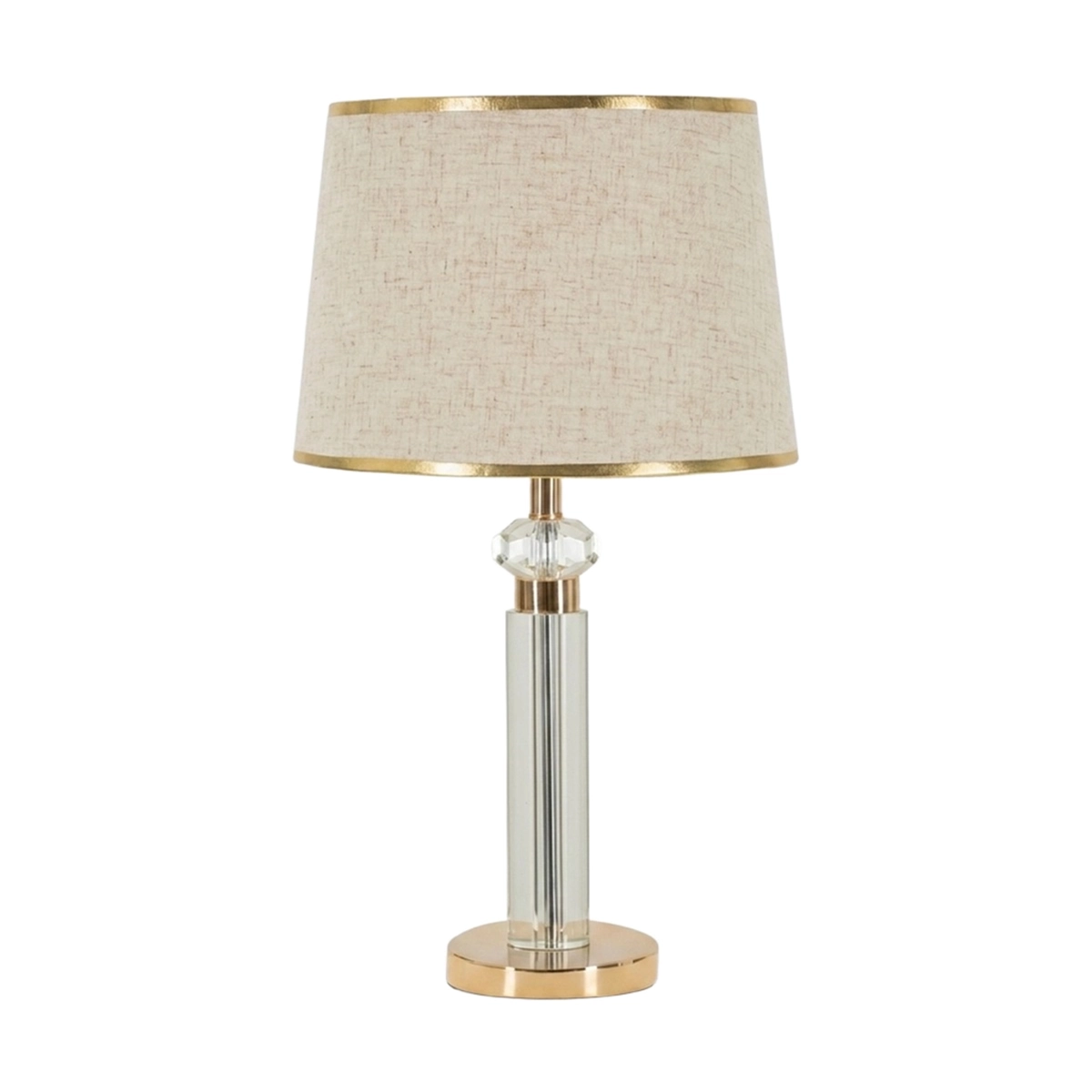 Praga Table Lamp in Metal Glass and Tessuto — 1