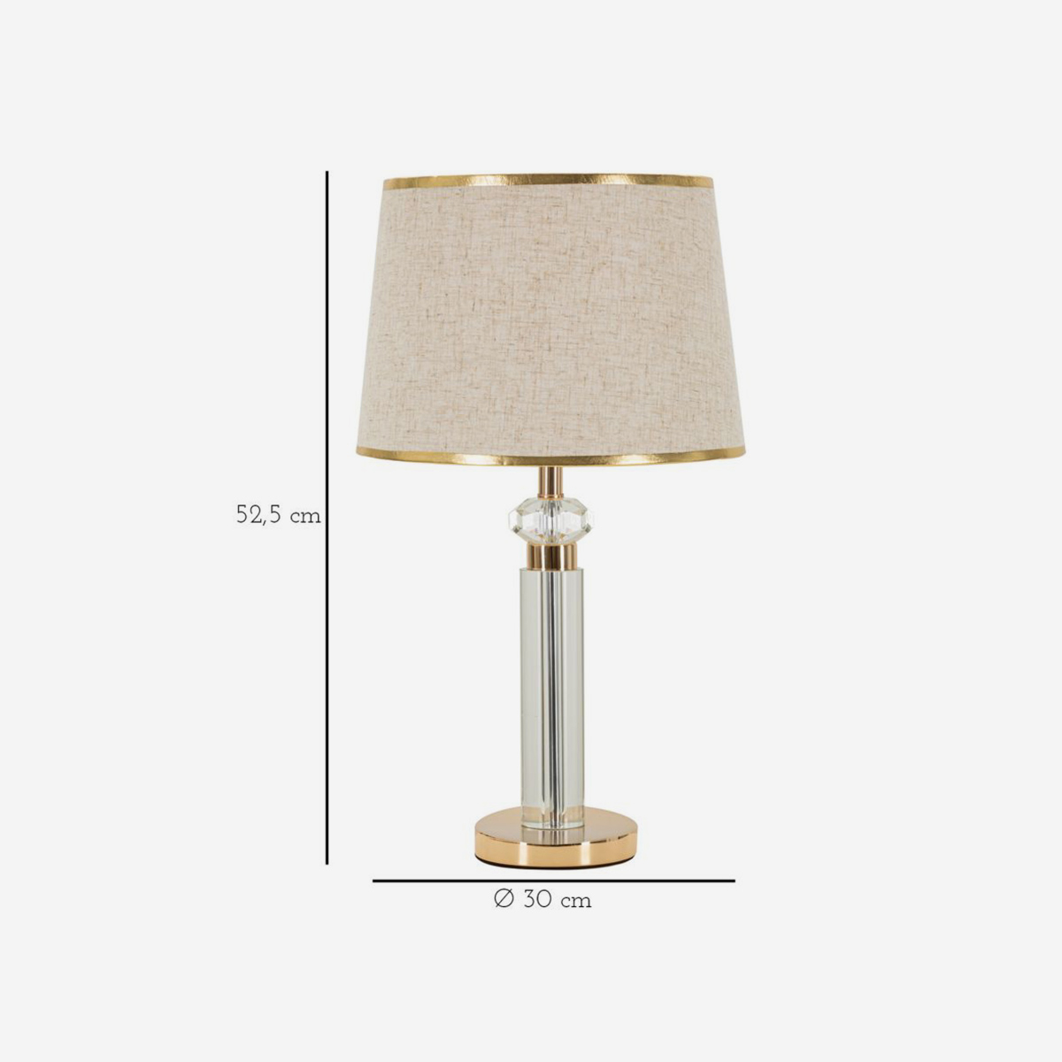 Praga Table Lamp in Metal Glass and Tessuto — 3
