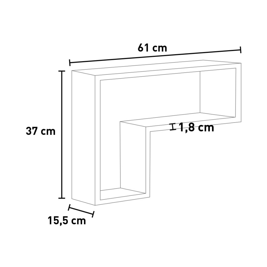 Modern Design Wall Shelf Lettera Modularredo — 4