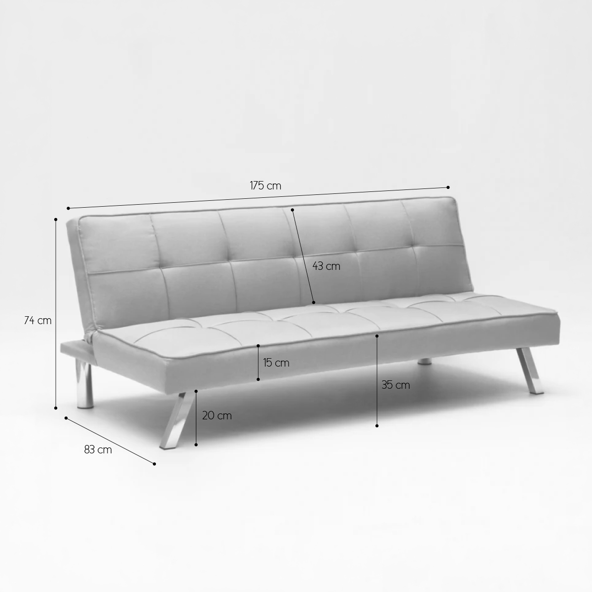 Gemma Modus Sofà 2 Seater Fabric Clic Clac Sofa Bed — 7