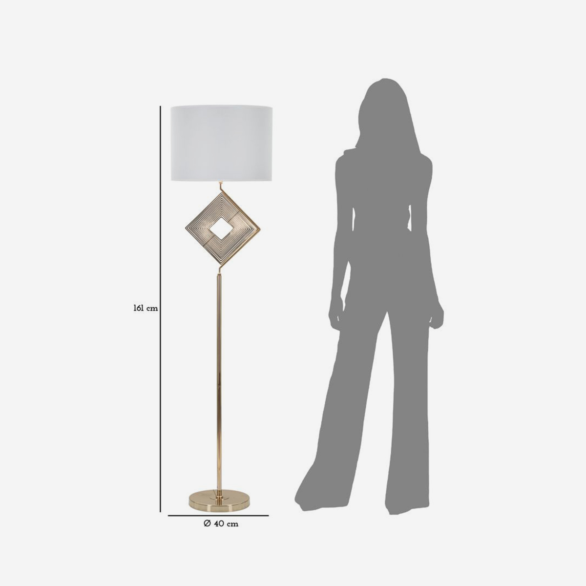 Move Floor Lamp in Metal and Tessuto Fabric — 6