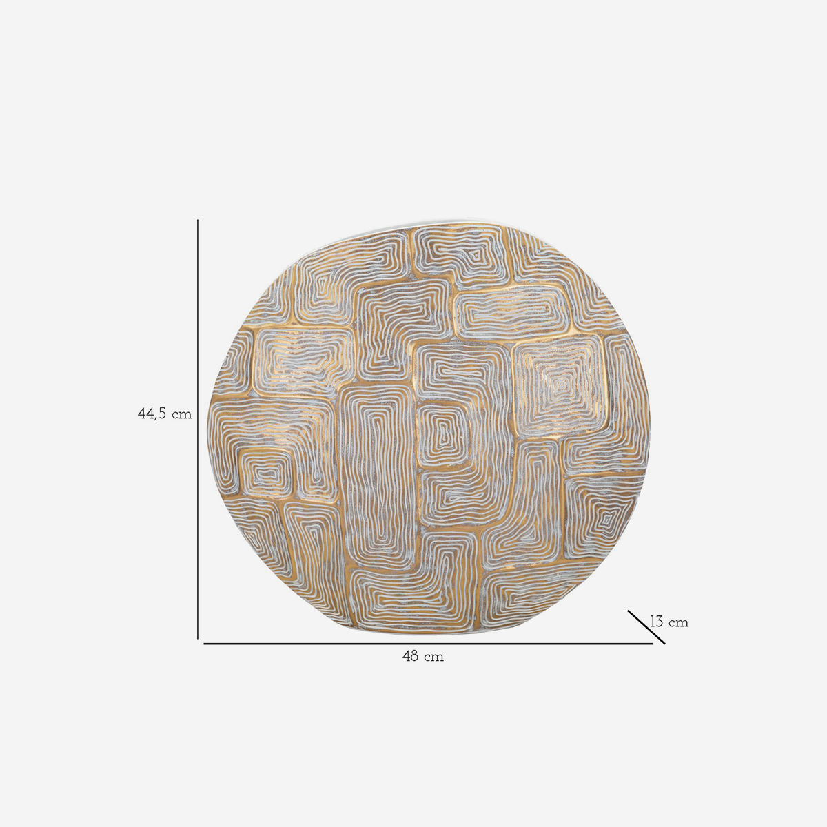Eclips decorative indoor polyresin geometric vase — 3