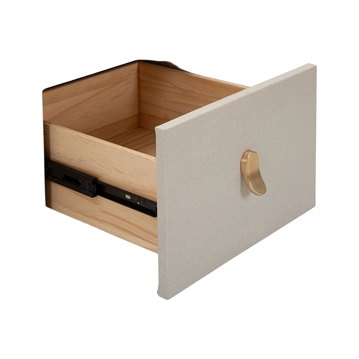 Lullaby Elegant Nightstand with 2 Drawers and Gold Accents 60x40cm — 6