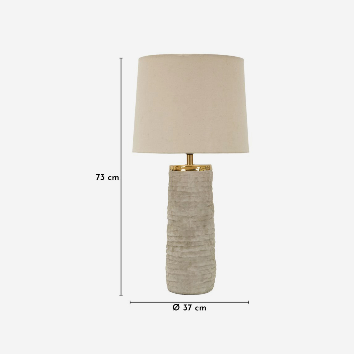 Ceramic Table Lamp with Fabric Shade Lima Mauro Ferretti — 6