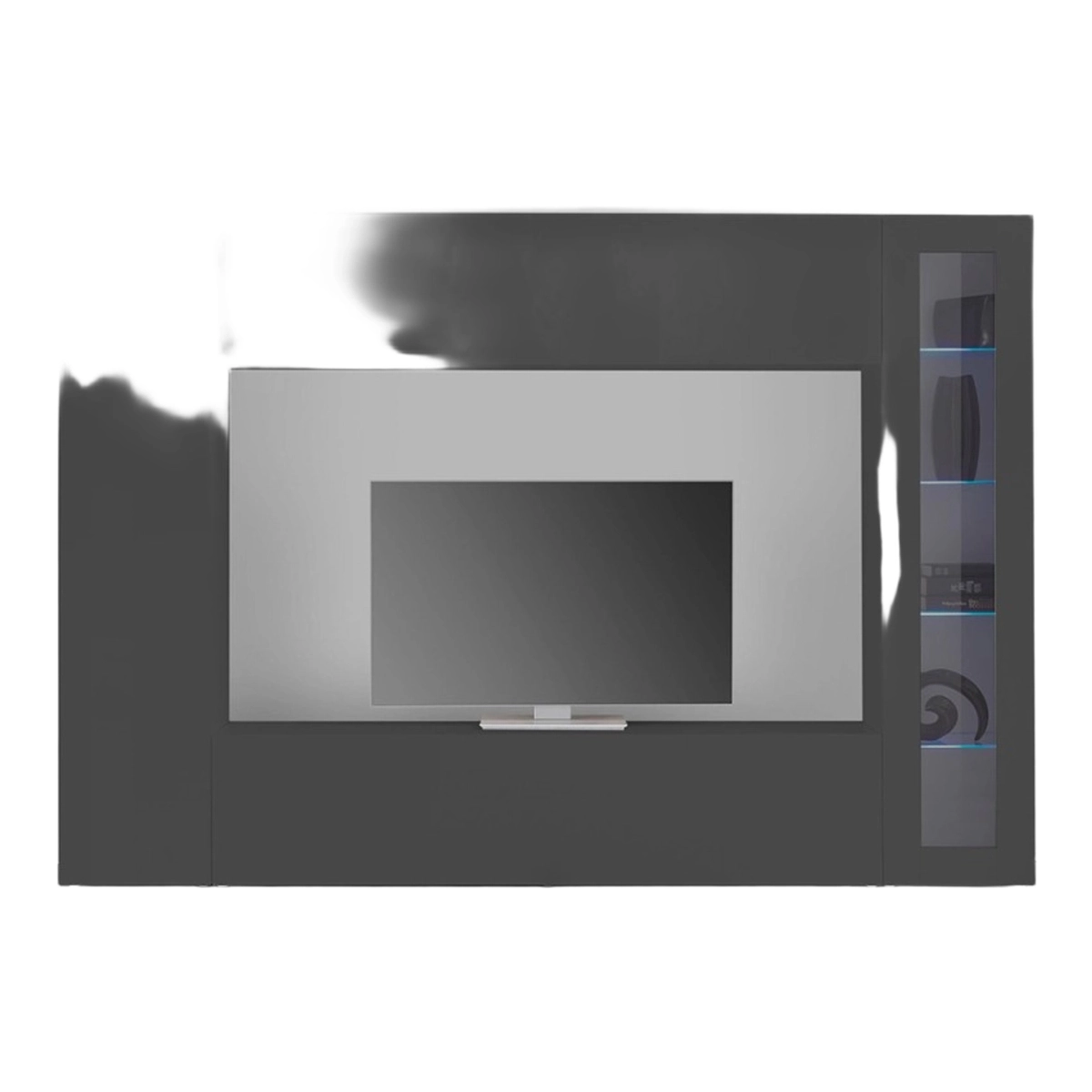 Modern Living Room Wall Unit with TV Stand and Display Note Ledge — 6