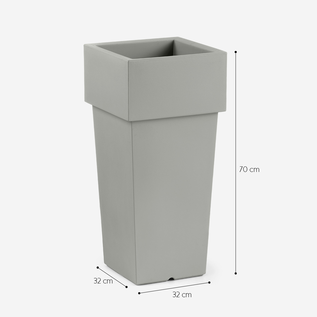 Nova 70 LYXO Tall Square Outdoor Polyethylene Planter — 3