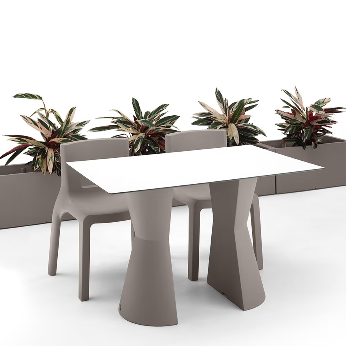 Rectangular HPL tabletop 120x80 cm contract Dot — 2