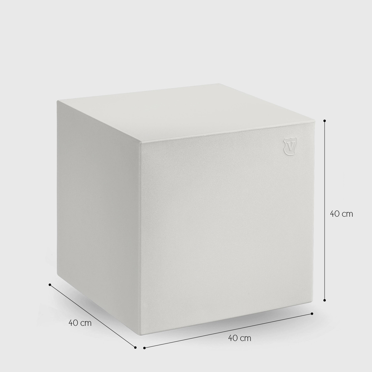 Blok 40 LYXO Outdoor LED Lighted Polyethylene Cube Ottoman — 5