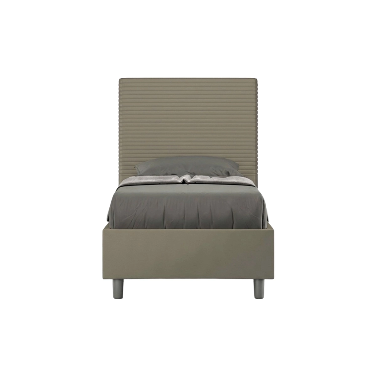 Focus S single storage bed 80x190 faux leather Itamoby — 1