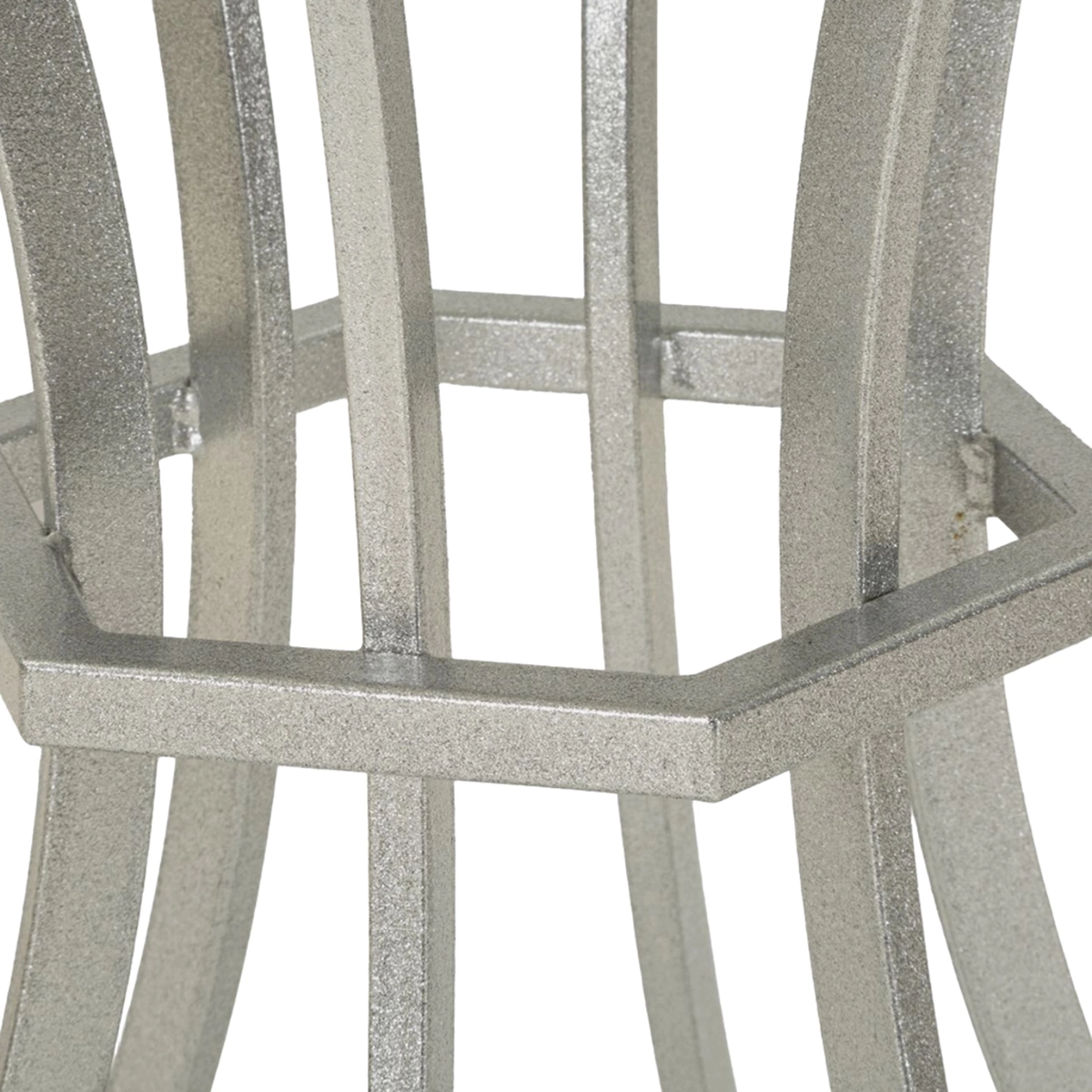 Istanbul round metal side table with marble effect top — 5