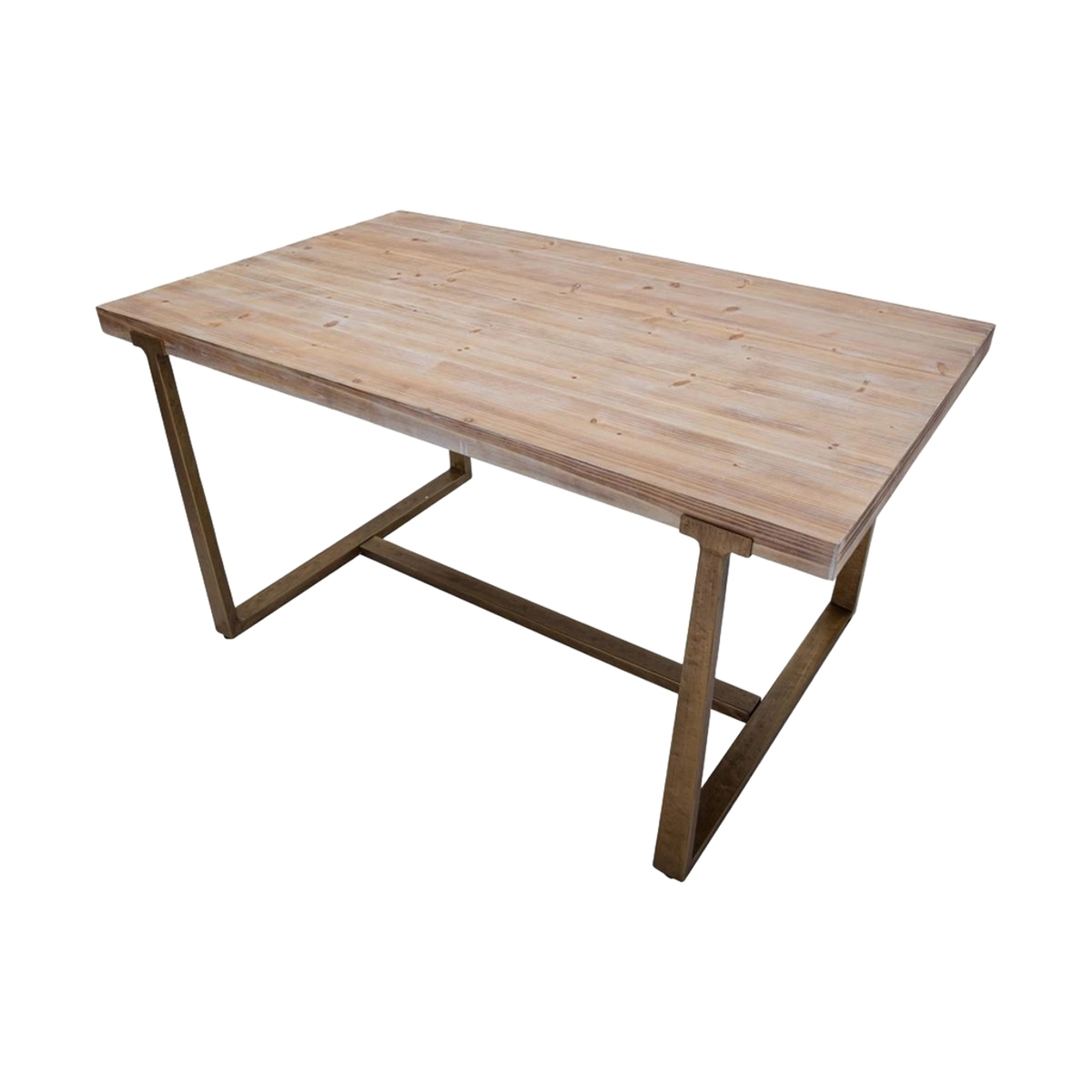 Modern rectangular dining table in wood and metal 90x150cm Ankara — 5