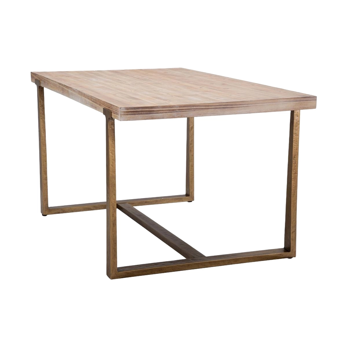 Modern rectangular dining table in wood and metal 90x150cm Ankara — 6