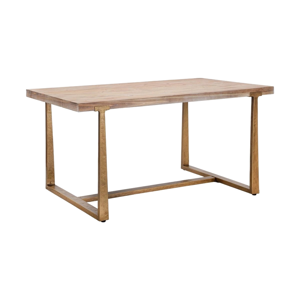 Modern rectangular dining table in wood and metal 90x150cm Ankara — 1