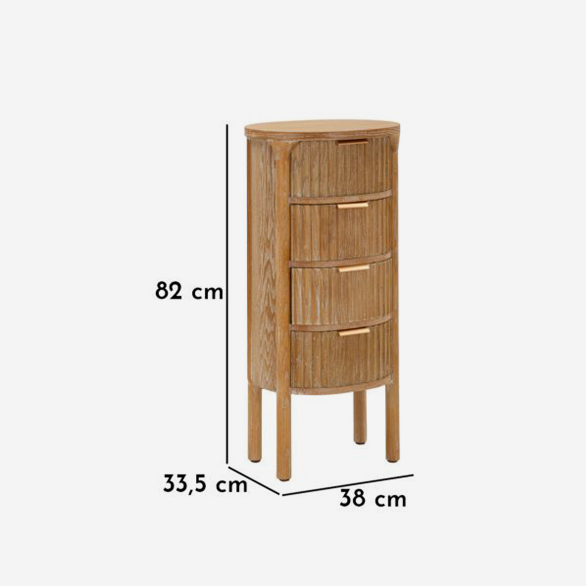 Goteborg Space-Saving Wooden Chest of 4 Drawers — 3