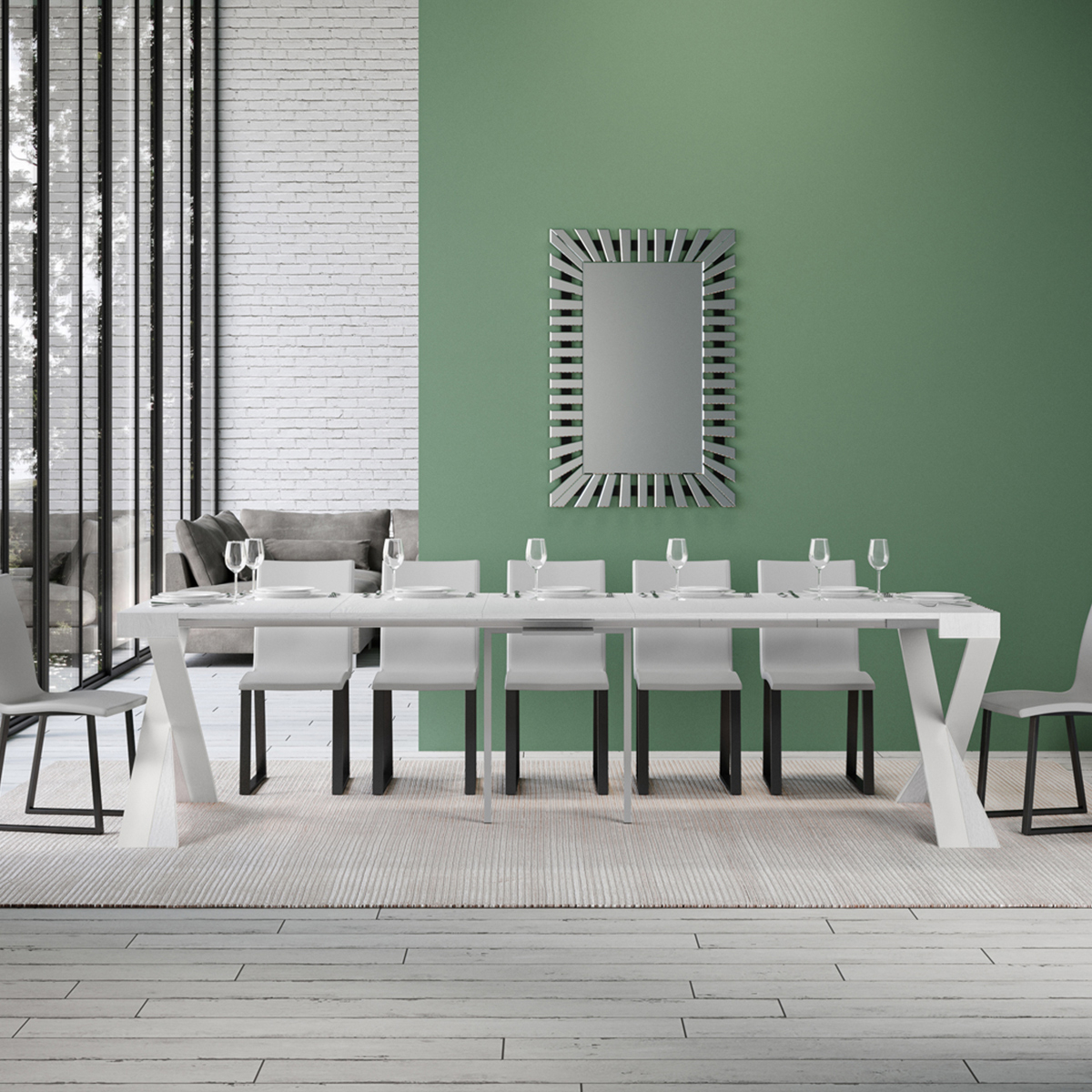 Diago Modern Extendable Console Table up to 10 Seats — 4