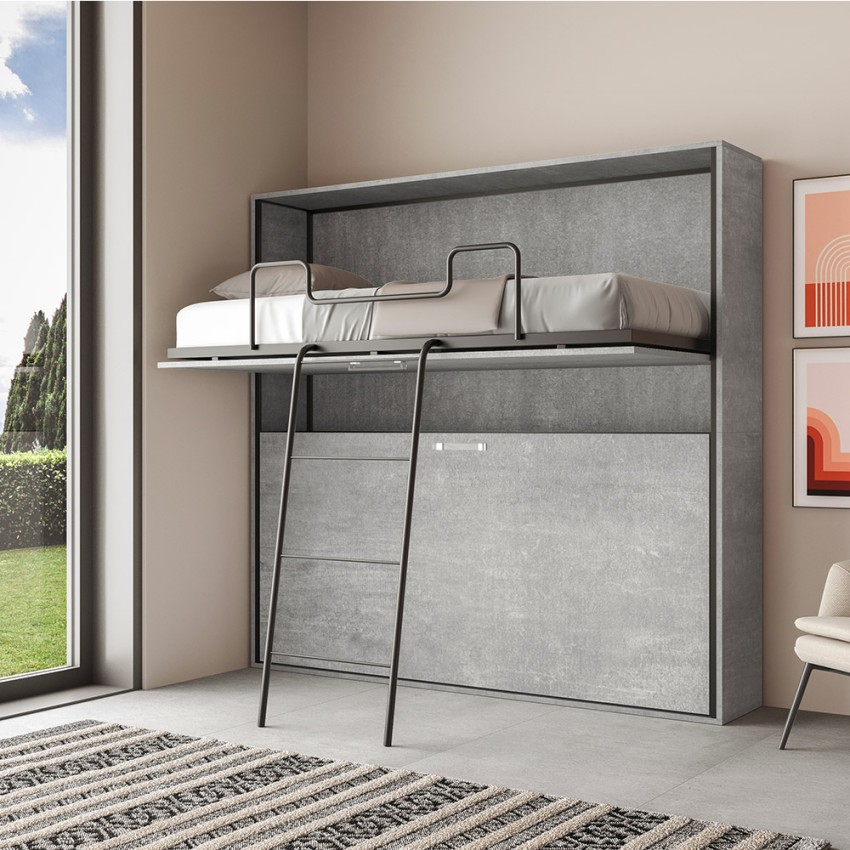 Kando 2CM Grey Horizontal Foldaway Bunk Bed 85x185 Itamoby — 3