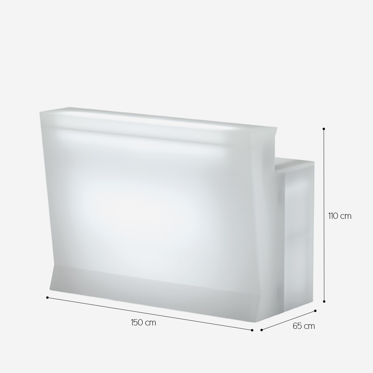 Marvy 150 Outdoor Illuminated Polyethylene Bar Counter — 4